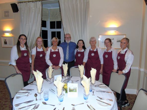 The Foxrock catering team in the dining room