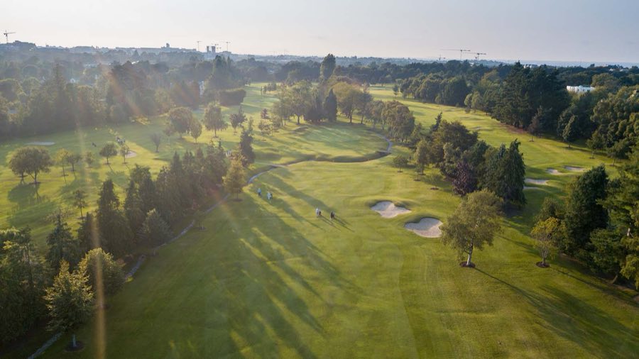 Aerial view of the sixth hole