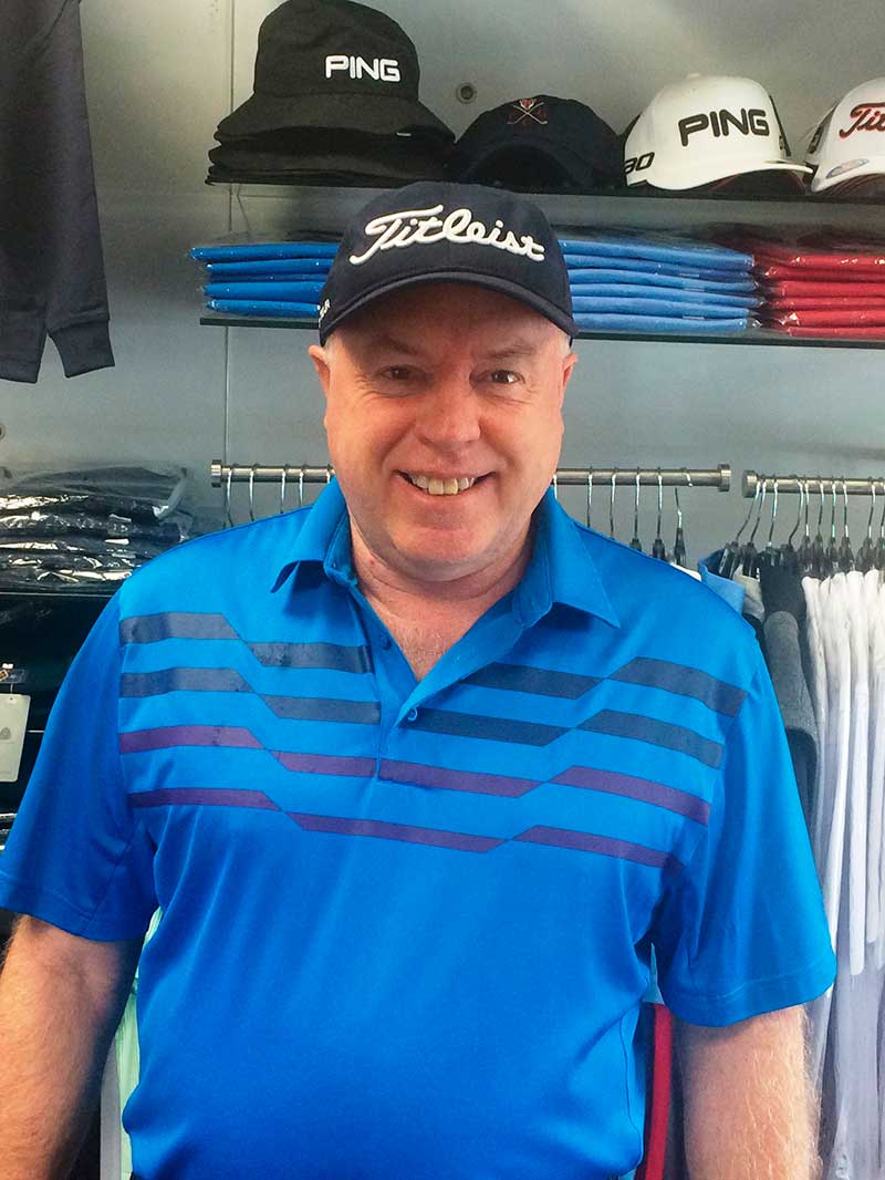 PGA Professional David Walker in the pro shop